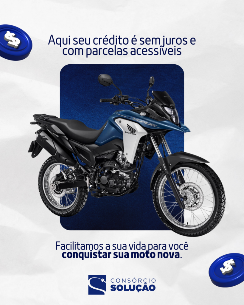 Consórcio Solução. Moto Honda XRE 190